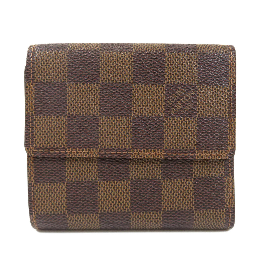 Louis Vuitton Ebene Portefeuille Elise Bi Wallet Brown Damier fold Compact - Picture 1 of 6